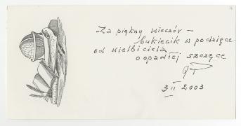 Jeremi Przybora do Magdy Umer | 3 II 2003 | z archiwum Magdy Umer