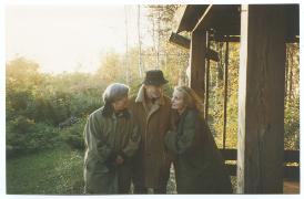 Alicja Wirth, Jeremi Przybora i Magda Umer | 1989 r. | fot. Kot Przybora