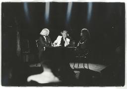 M. Umer, A. Osiecka i A. Ochodlo | Prba do programu 'Rozmowy o zmierzchu i wicie' | Sopot - Teatr Atelier - 1996 | fot. Andrzej Przestrzelski
